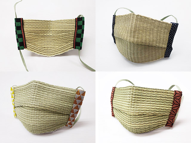 畳表で作ったマスクカバー